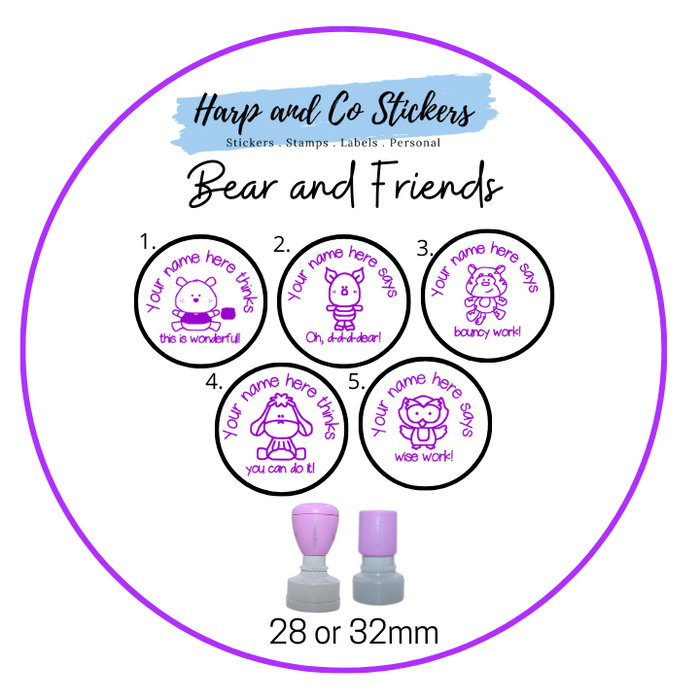 5 Bear and Friends Stamps