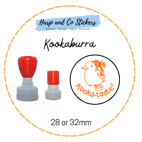 28 or 32mm Round Stamp - Kookaburra