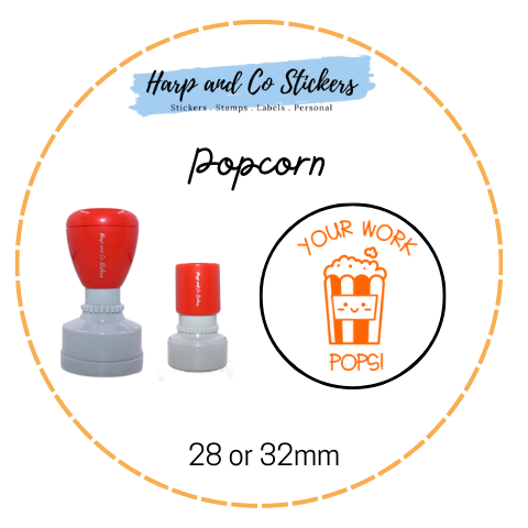 28 or 32mm Round Stamp - Popcorn