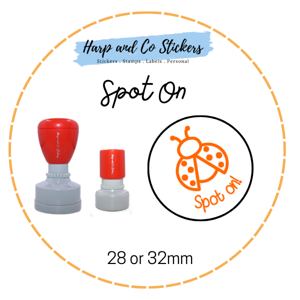 28 or 32mm Round Stamp - Spot On