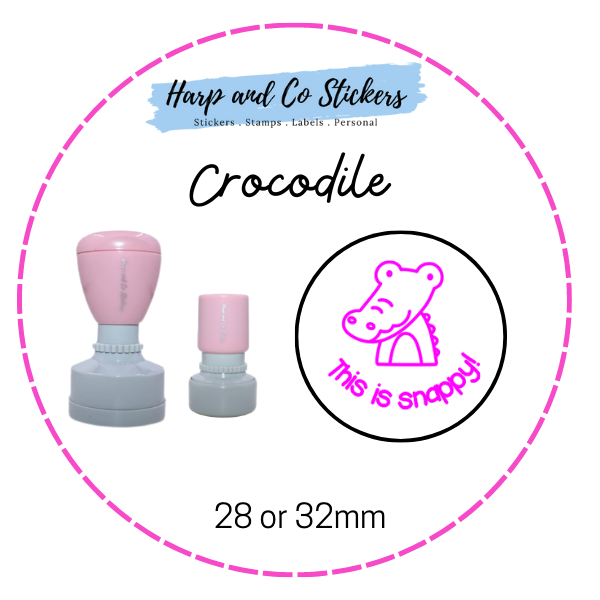 28 or 32mm Round Stamp - Crocodile
