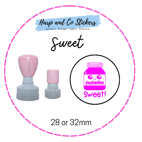 28 or 32mm Round Stamp - Sweet