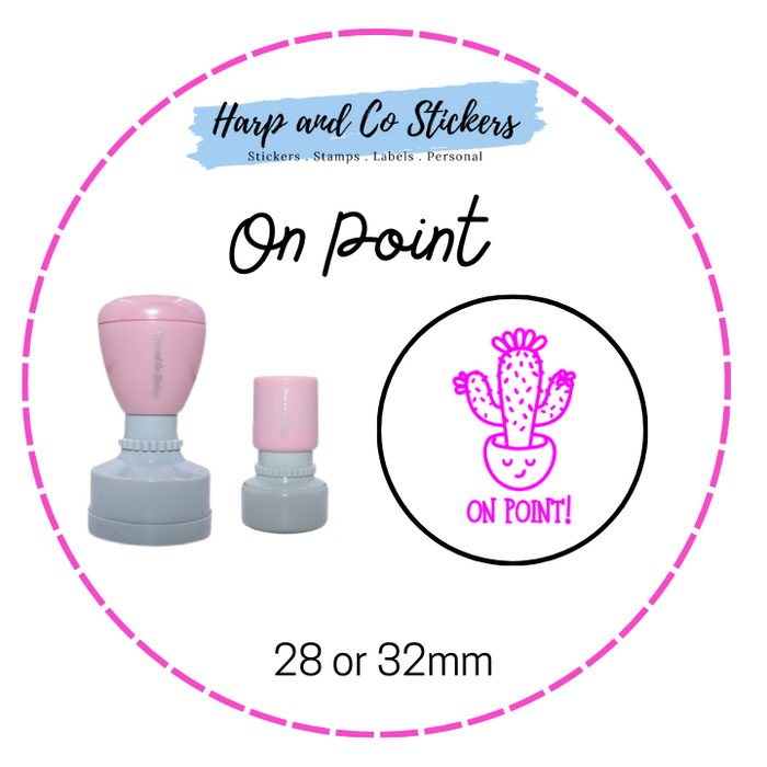 28 or 32mm Round Stamp - On Point