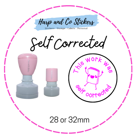 28 or 32mm Round Stamp - Self Corrected