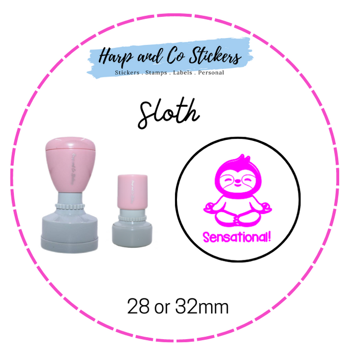 28 or 32mm Round Stamp - Sloth