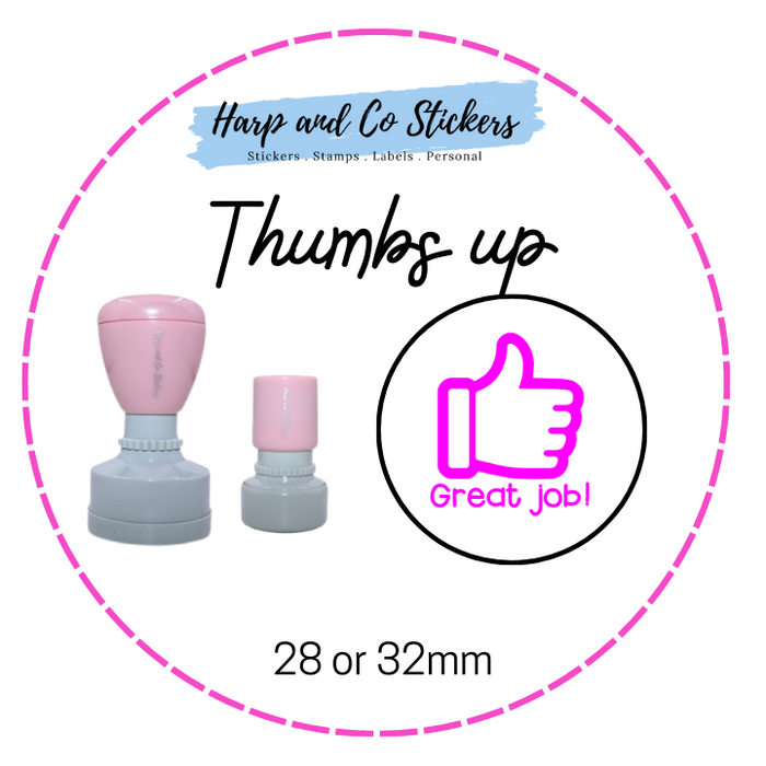 28 or 32mm Round Stamp - Thumbs Up