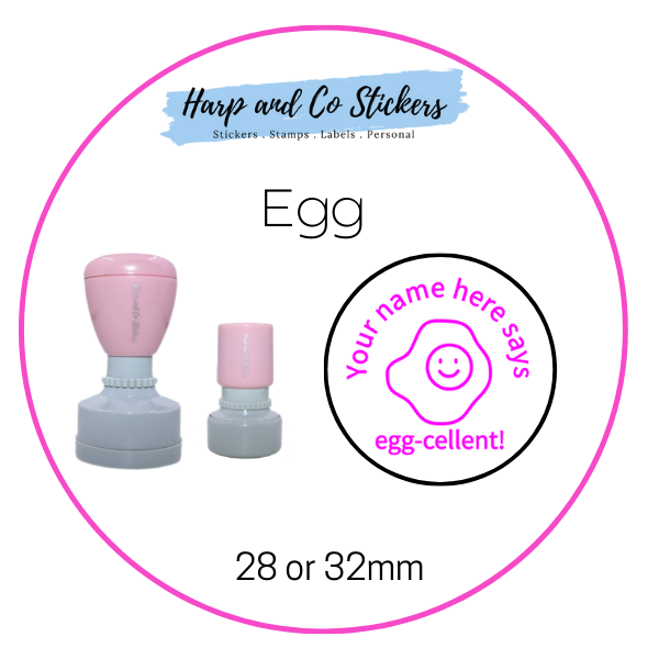 28 or 32mm Personalised Merit Stamp - Egg