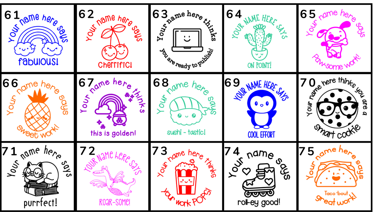 CLEARANCE - 35 or 42mm Personalised Stamp