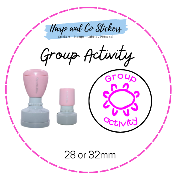 28 or 32mm Round Stamp - Group Activity