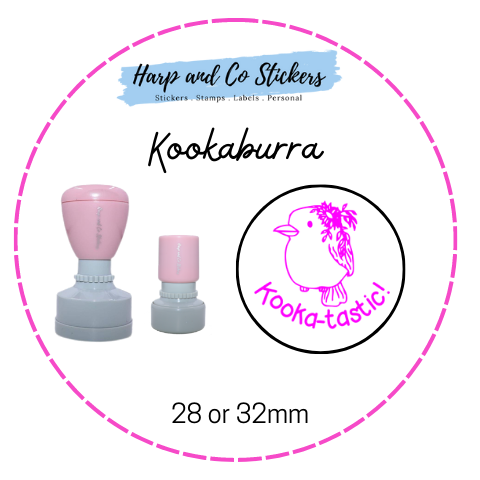 28 or 32mm Round Stamp - Kookaburra
