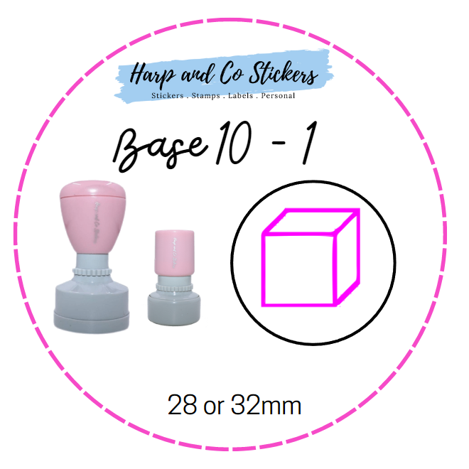 28 or 32mm Round Stamp - Base 10 - 1