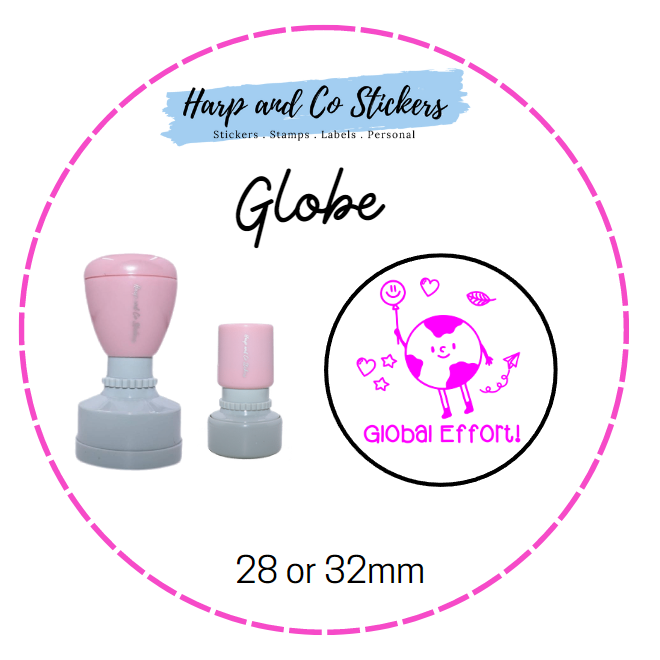 28 or 32mm Round Stamp - Globe Merit