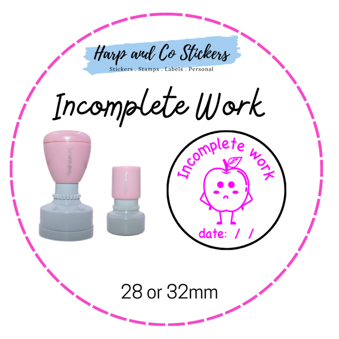 28 or 32mm Round Stamp - Incomplete Work