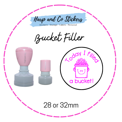 28 or 32mm Round Stamp - Bucket Filler