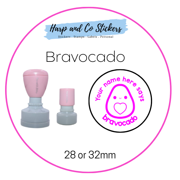 28 or 32mm Personalised Merit Stamp - Bravocado