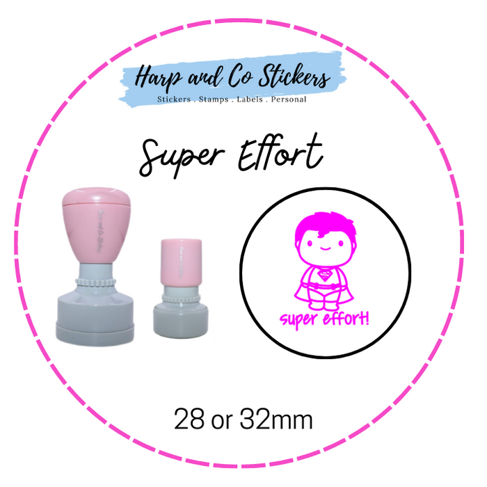 28 or 32mm Round Stamp - Super Effort