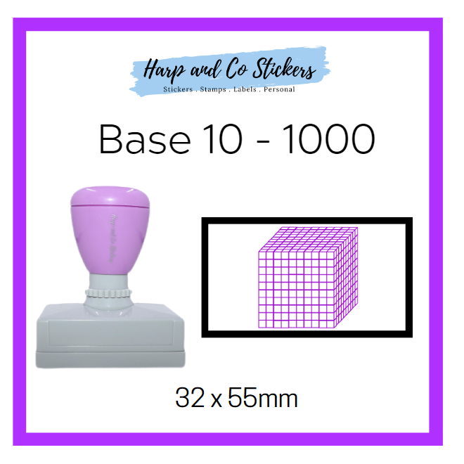 Rectangle 32 x 55mm stamp - Base 10 - 1000