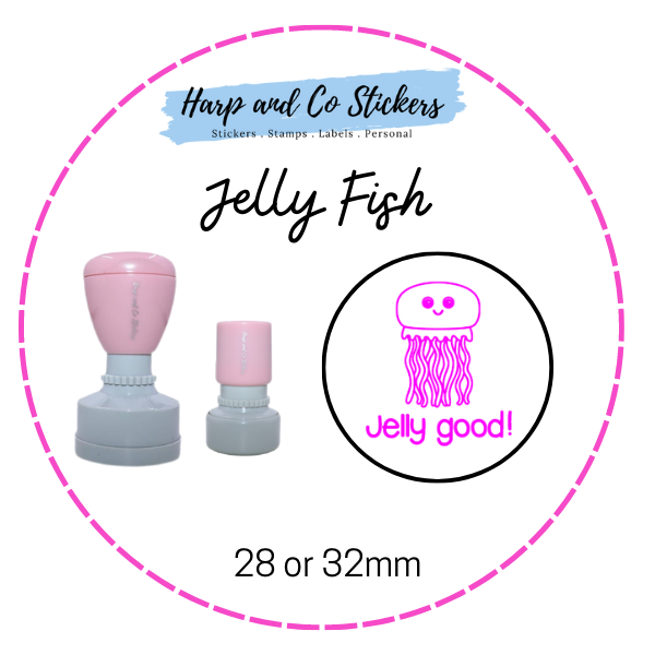 28 or 32mm Round Stamp - Jelly Fish