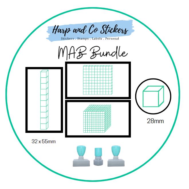 Teacher toolkit - Base 10 Blocks - 4 stamps