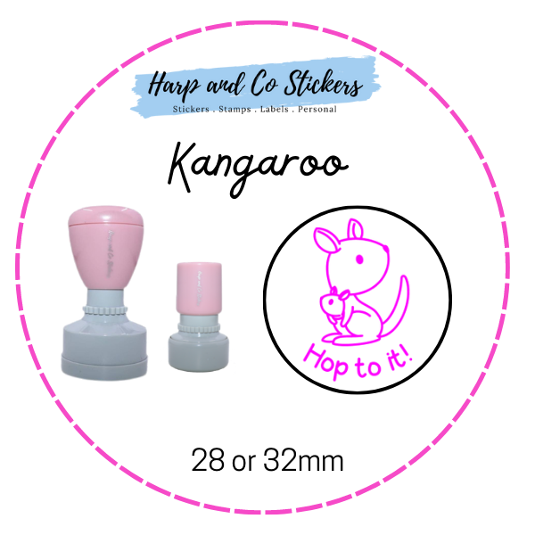 28 or 32mm Round Stamp - Kangaroo