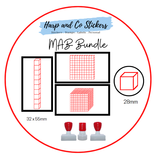 Teacher toolkit - Base 10 Blocks - 4 stamps