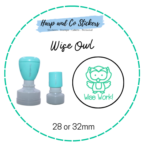 28 or 32mm Round Stamp - Wise Owl