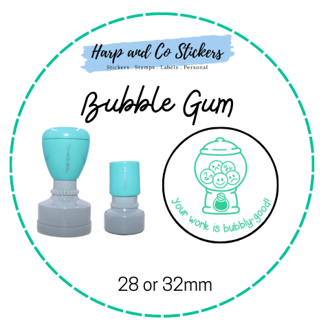 28 or 32mm Round Stamp - Bubble Gum