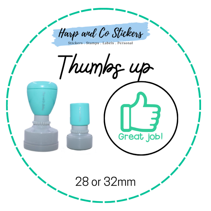 28 or 32mm Round Stamp - Thumbs Up
