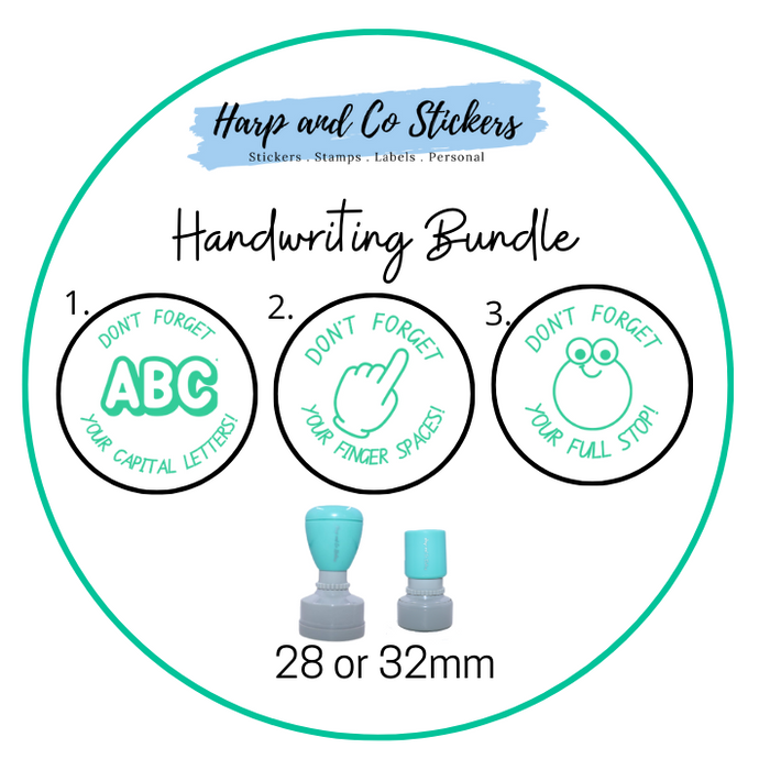 28 or 32mm Stamp Bundle - 3 Handwriting Stamps