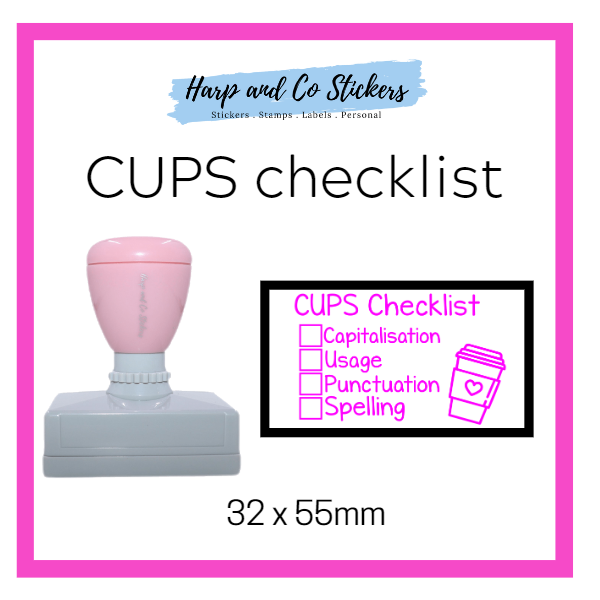 Rectangle 32 x 55mm stamp - Cups Checklist