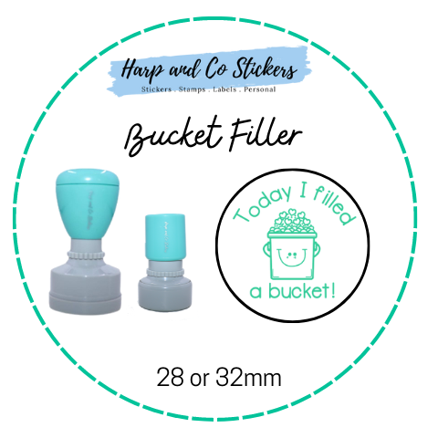 28 or 32mm Round Stamp - Bucket Filler