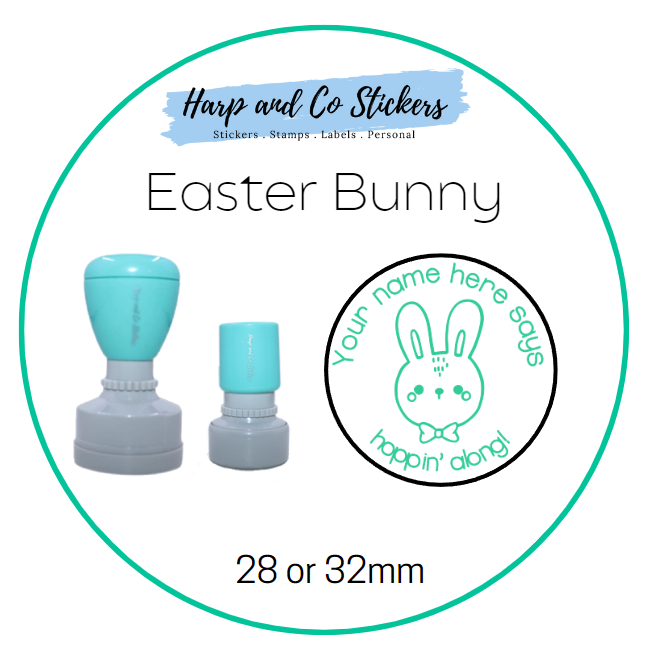 28 or 32mm Personalised Merit Stamp - Easter Bunny