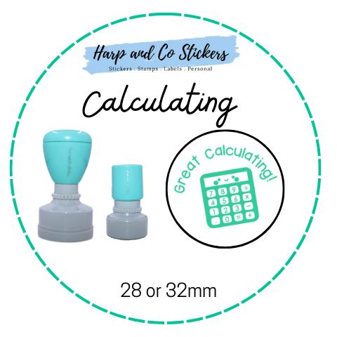 28 or 32mm Round Stamp - Great Calculating