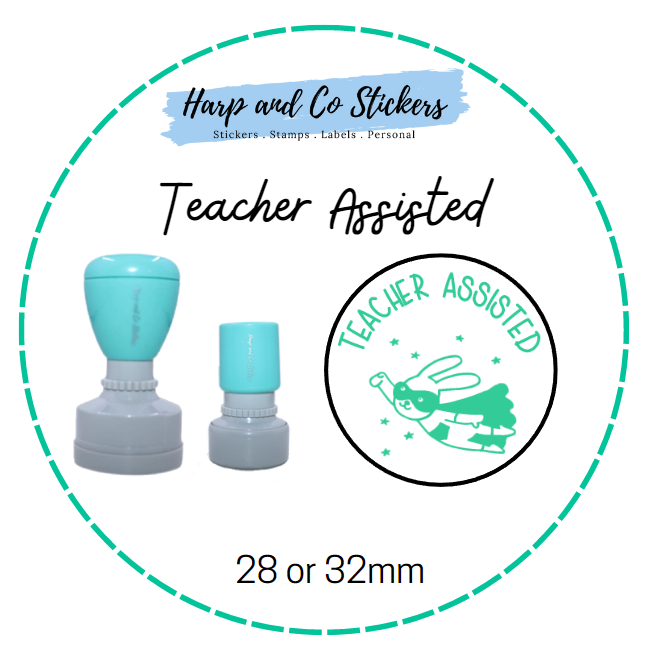28 or 32mm Round Stamp - Teacher Assisted
