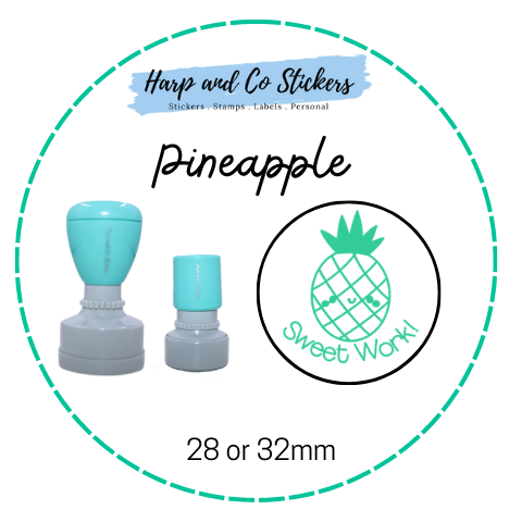 28 or 32mm Round Stamp - Pineapple