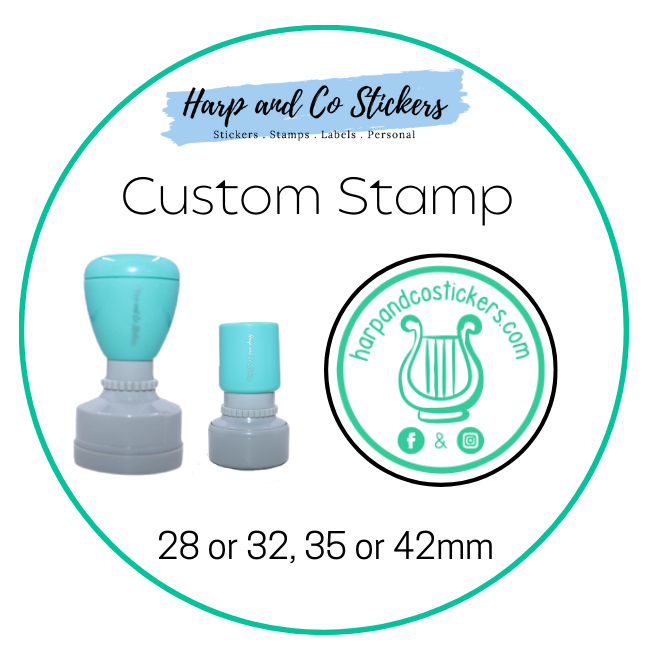 28, 32, 35 or 42mm Custom Stamp