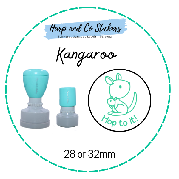 28 or 32mm Round Stamp - Kangaroo