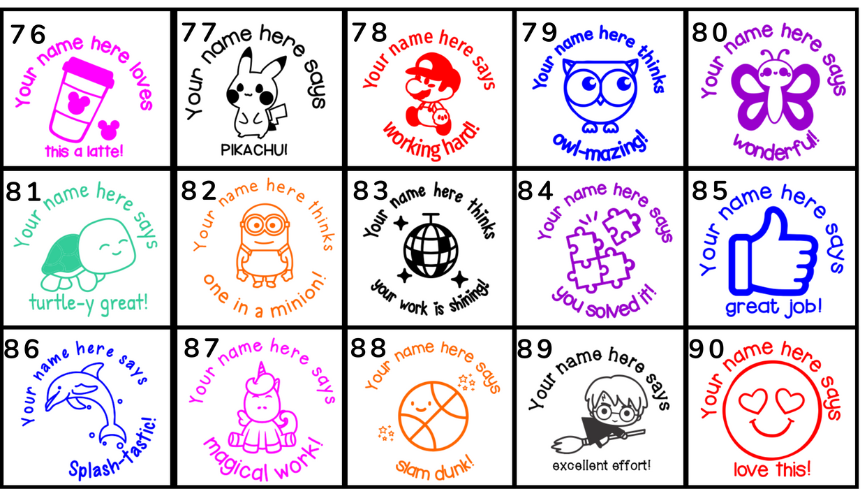 CLEARANCE - 35 or 42mm Personalised Stamp
