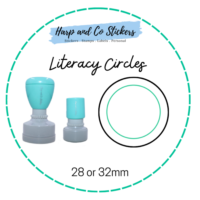 28 or 32mm Round Stamp - Literacy Circles