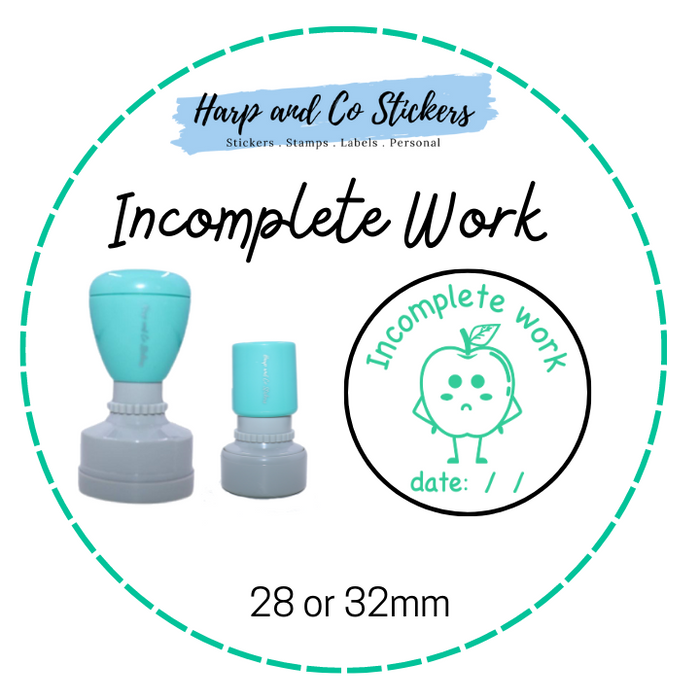 28 or 32mm Round Stamp - Incomplete Work