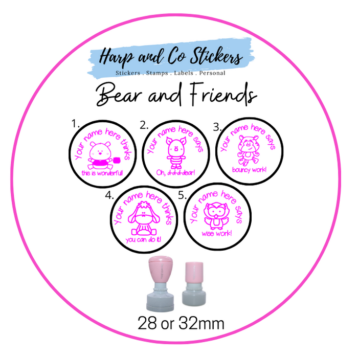 5 Bear and Friends Stamps