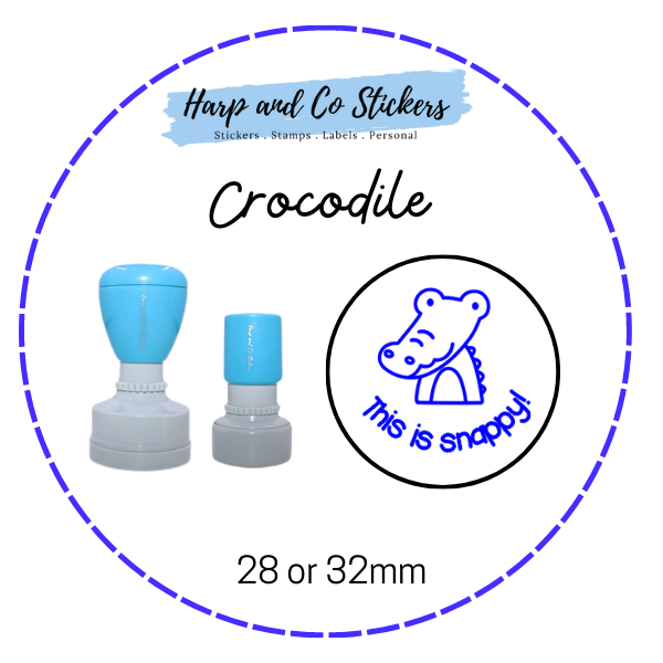 28 or 32mm Round Stamp - Crocodile
