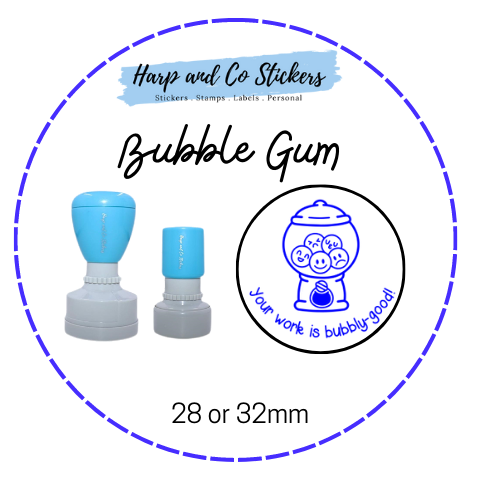 28 or 32mm Round Stamp - Bubble Gum