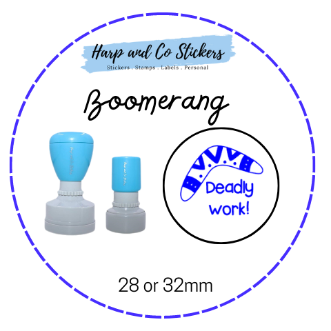 28 or 32mm Round Stamp - Boomerang