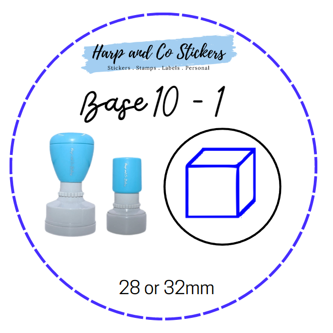 28 or 32mm Round Stamp - Base 10 - 1