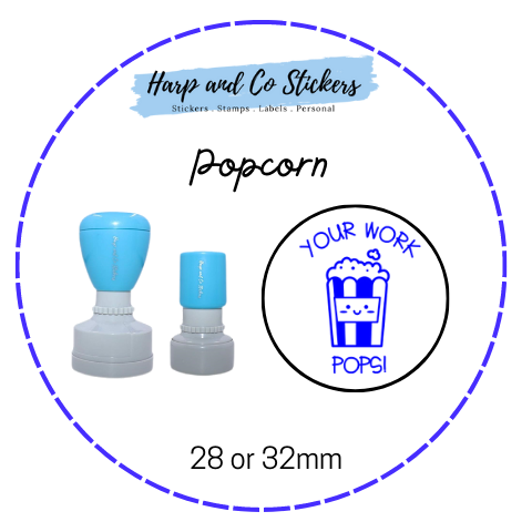 28 or 32mm Round Stamp - Popcorn
