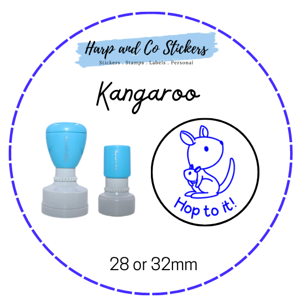 28 or 32mm Round Stamp - Kangaroo