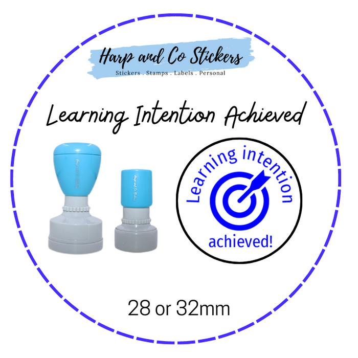 28 or 32mm Round Stamp - Learning Intention Achieved