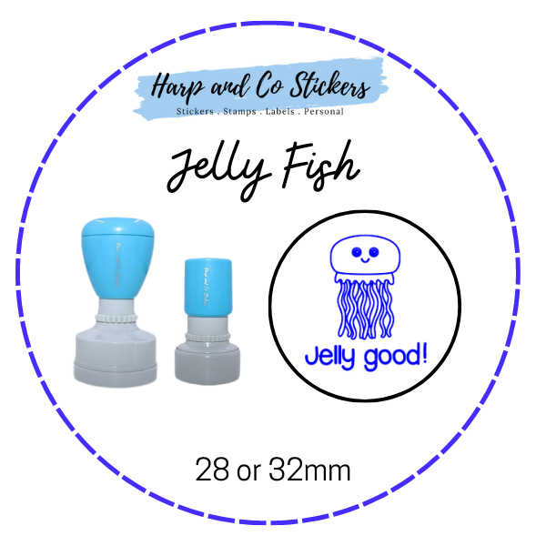 28 or 32mm Round Stamp - Jelly Fish