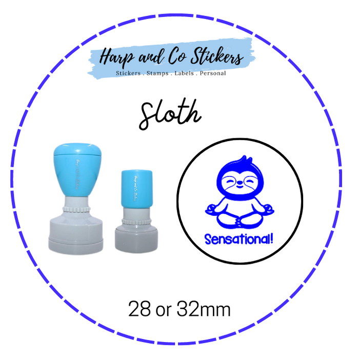 28 or 32mm Round Stamp - Sloth